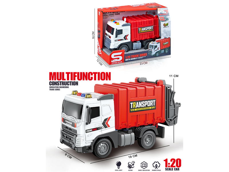 1:20 Friction Sanitation Vehicles With Light And Sound