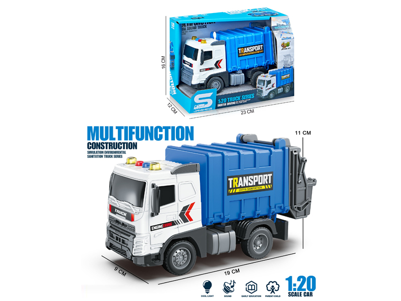 1:20 Friction Sanitation Vehicles With Light And Sound