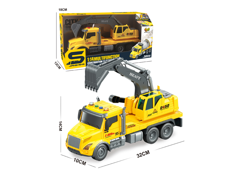 1:14 Friction Excavator With Lights And Music