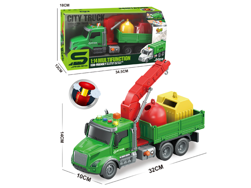 1:14 Friction Environmentally Friendly Car With Lights, Music, And Air Pressure