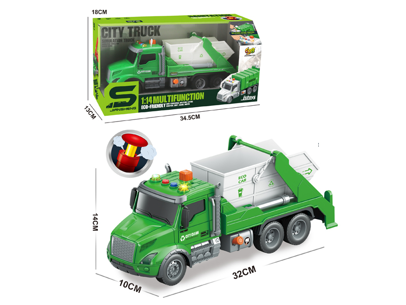 1:14 Friction Environmentally Friendly Car With Lights, Music, And Air Pressure