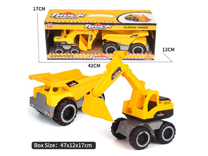 Slide Excavator + Dump Truck