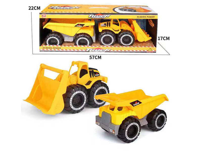 Slide Dump Truck + Friction Bulldozer