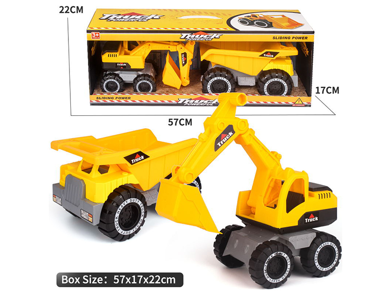 Slide Dump Truck + Friction Excavator