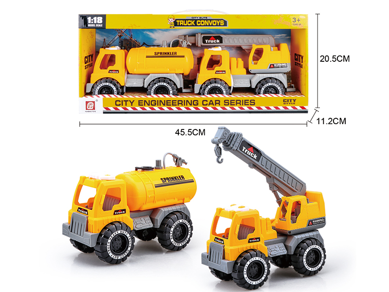 Slide Sprinkling Truck(Press Spray Water)+Slide Crane