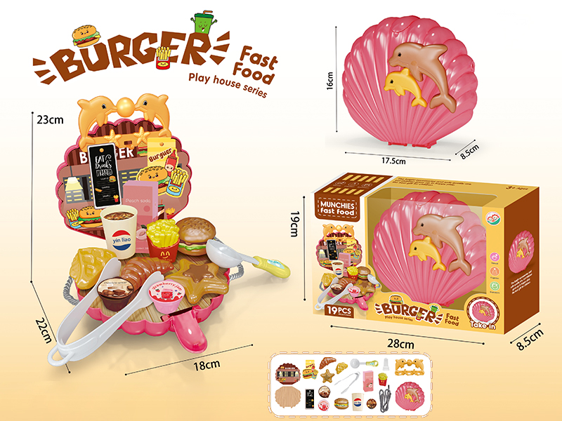 Shell Shoulder Bag Burger Fast Food Play House Series