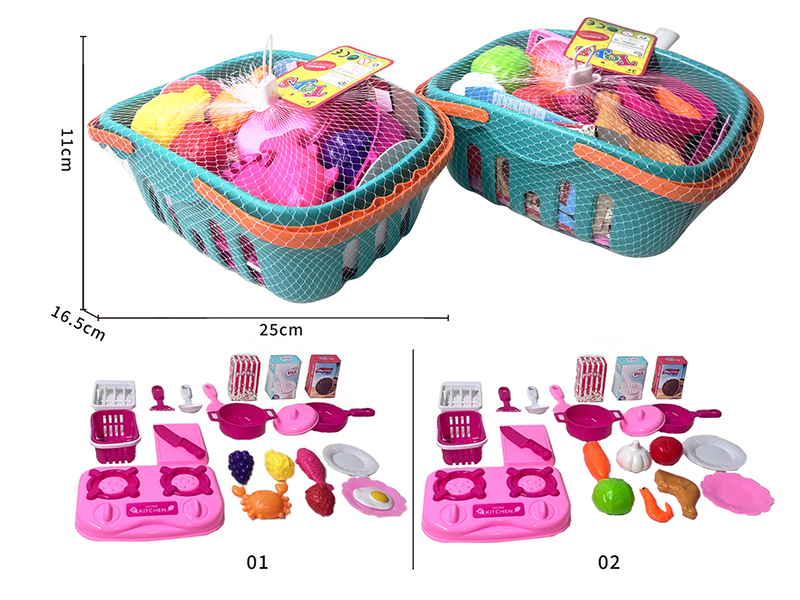 Tableware And Food Basket Set
