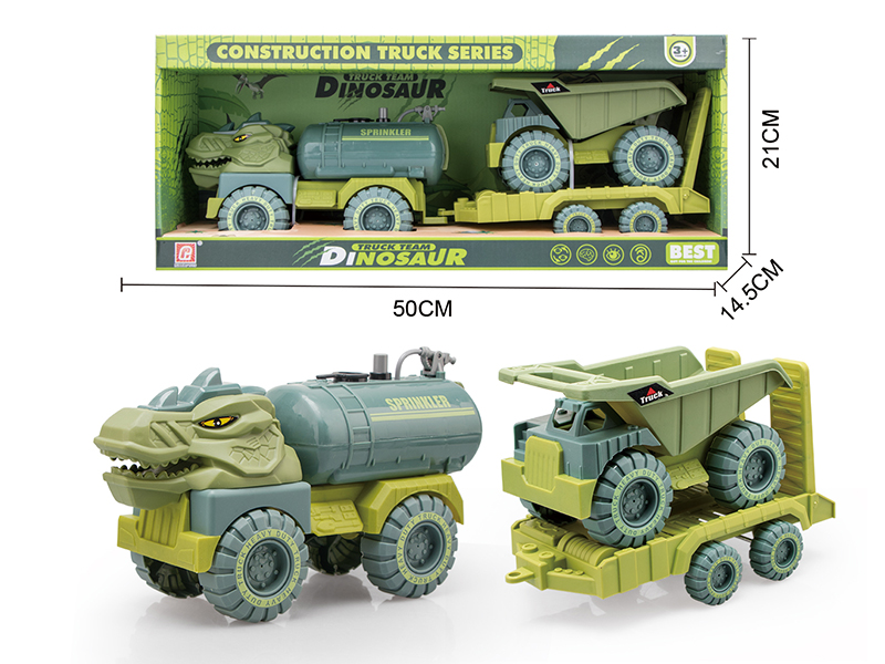 Slide Dinosaur Engineering Trucks Set