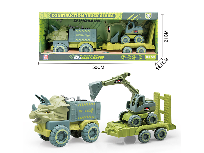 Slide Dinosaur Engineering Trucks Set