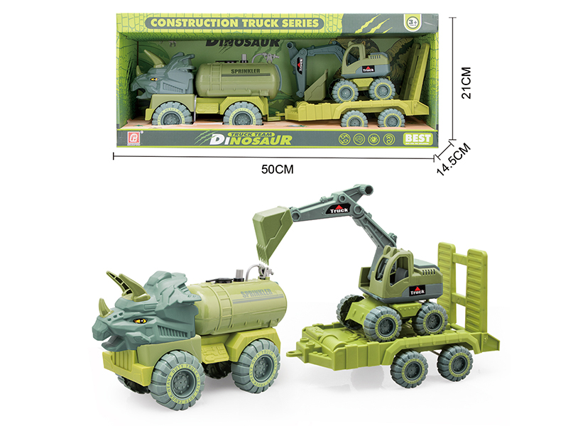 Slide Dinosaur Engineering Trucks Set
