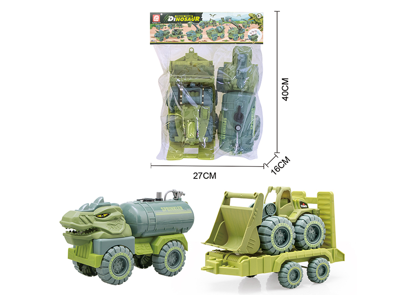 Slide Dinosaur Engineering Trucks Set