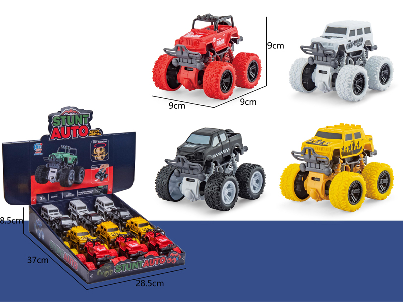 12PCS Friction Spring Stunt Off-Road Racing Car