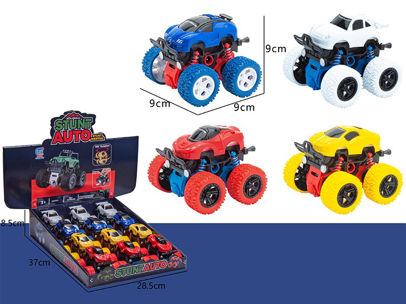 12PCS Friction Spring Stunt Off-Road Luxury Car