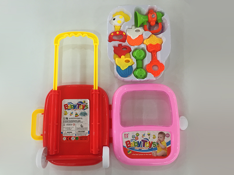 Baby Rattles Luggage Case 8pcs