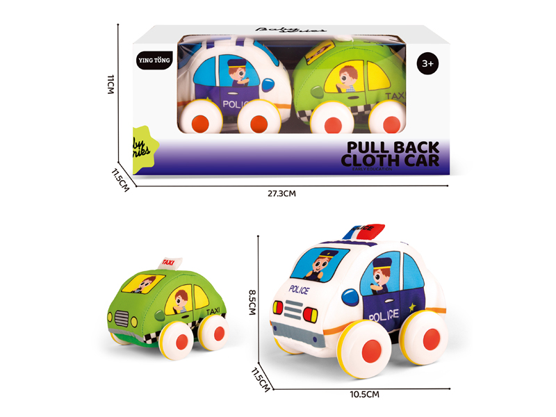 Pull Back Police Car/Taxi Cloth Car