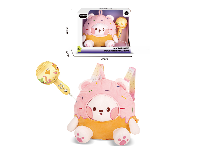 Sweet Donut Bear Shoulder Microphone Backpack