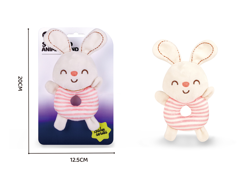 Pink Rabbit Hand Toy