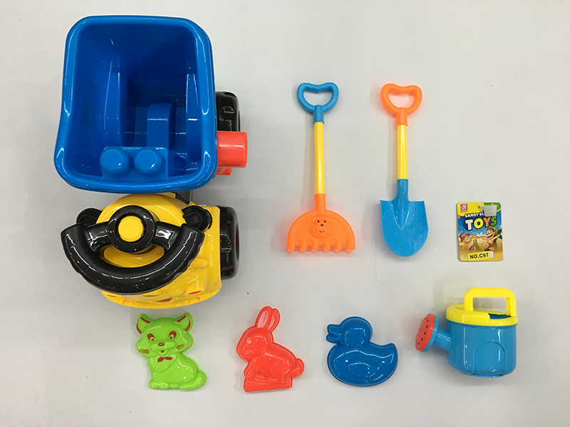 Beach Toy Truck Set 7pcs