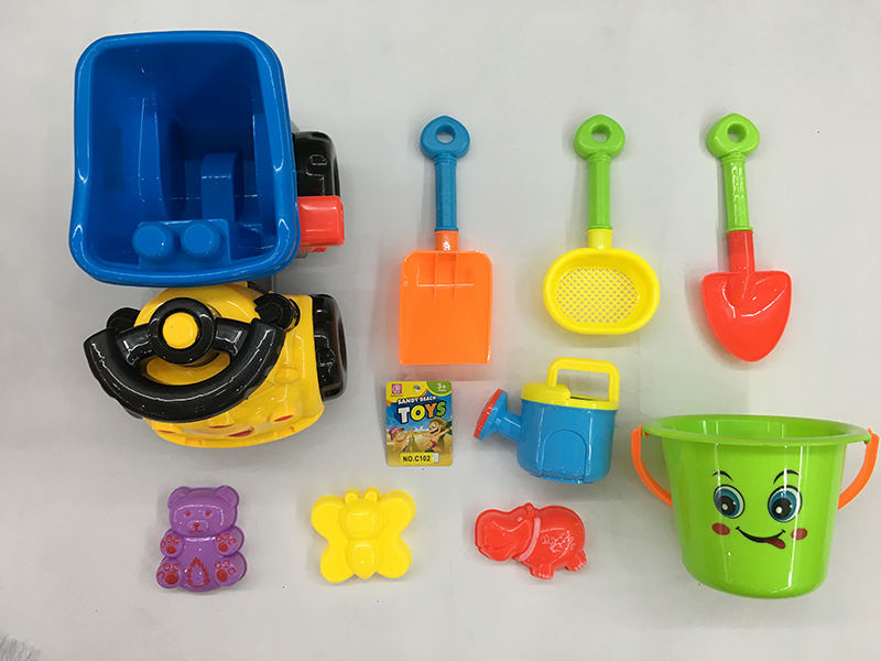 Beach Toy Truck Set 9pcs