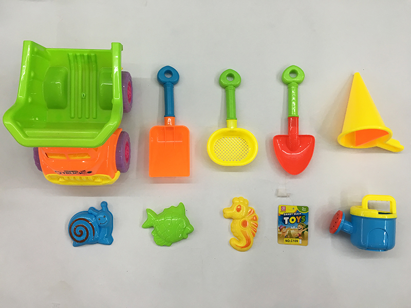 Beach Toy Truck Set 9pcs