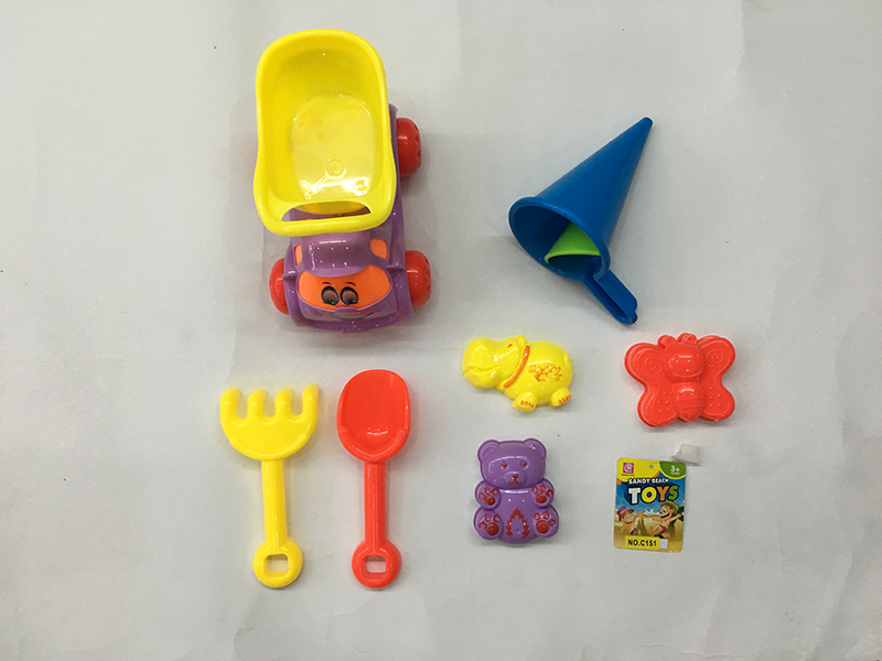 Beach Toy Truck Set 7pcs