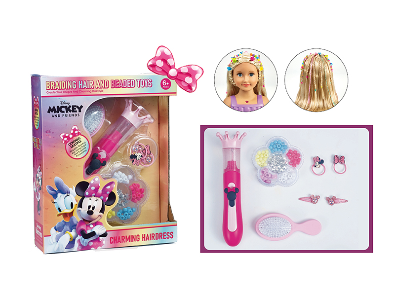 Disney Minnie Series Braiding Hair And Beaded Toys