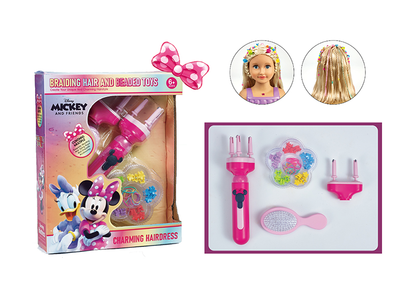 Disney Minnie Series Braiding Hair And Beaded Toys