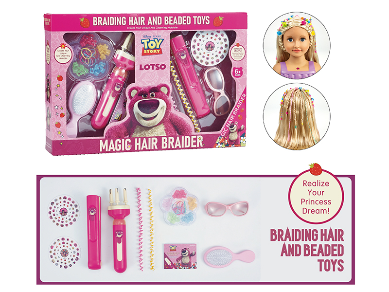 Disney Lotso Strawberry Bear Series Braiding Hair Toys