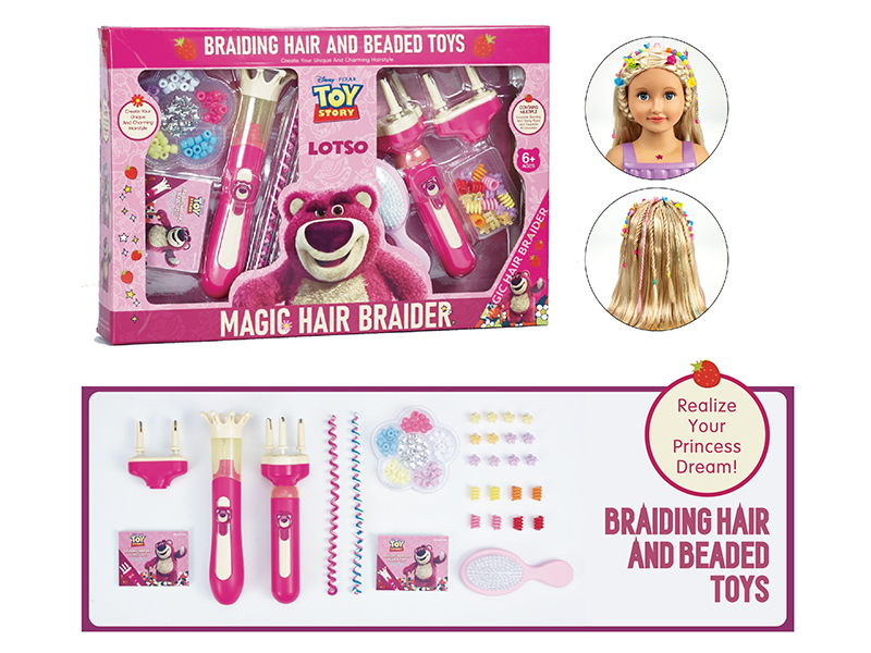 Disney Lotso Strawberry Bear Series Braiding Hair Toys