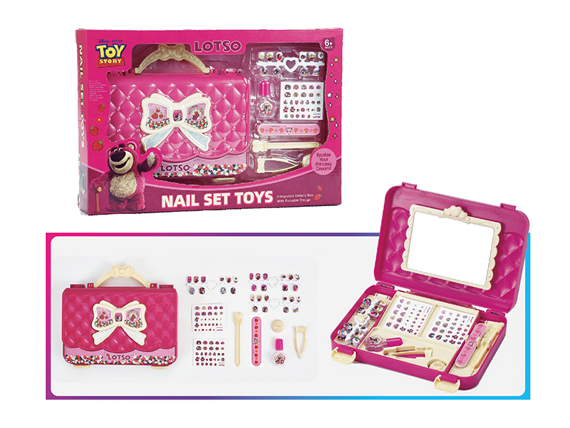 Disney Lotso Strawberry Bear Series Nail Art Handbag