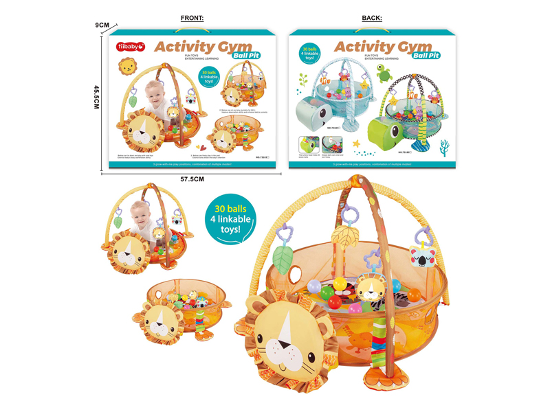 Baby Lion Game Fitness Crawling Mat - Rectangular