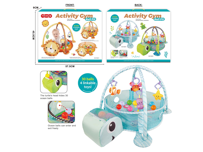 Baby Turtle Game Fitness Crawling Mat - Rectangular