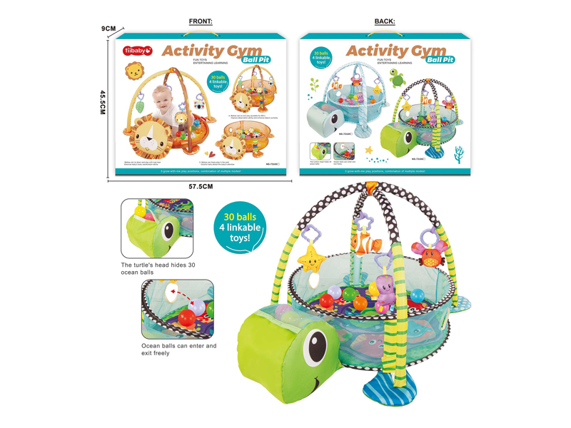 Baby Turtle Game Fitness Crawling Mat - Rectangular