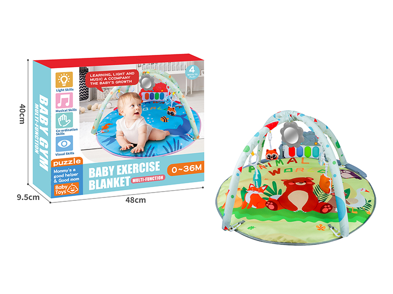 Cartoon Bear Pedal Piano Baby Blanket