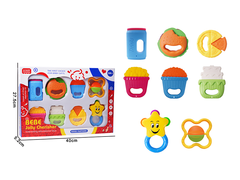 8PCS Cartoon Baby Teething Toy