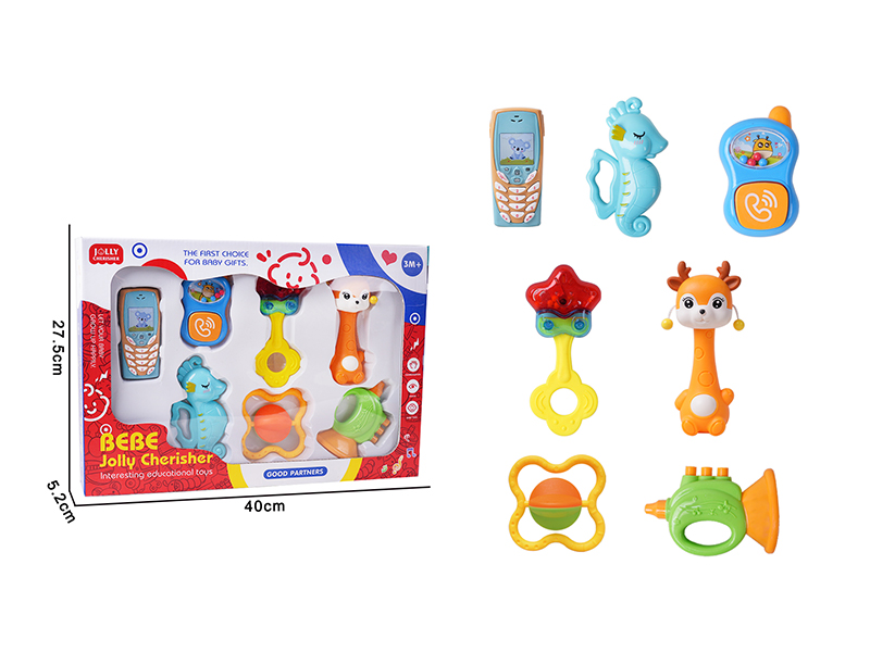 7PCS Cartoon Baby Teething Toy