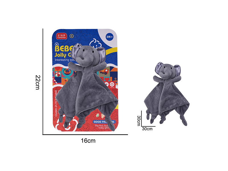 Baby Plush Grey Elephant Soothing Cloth