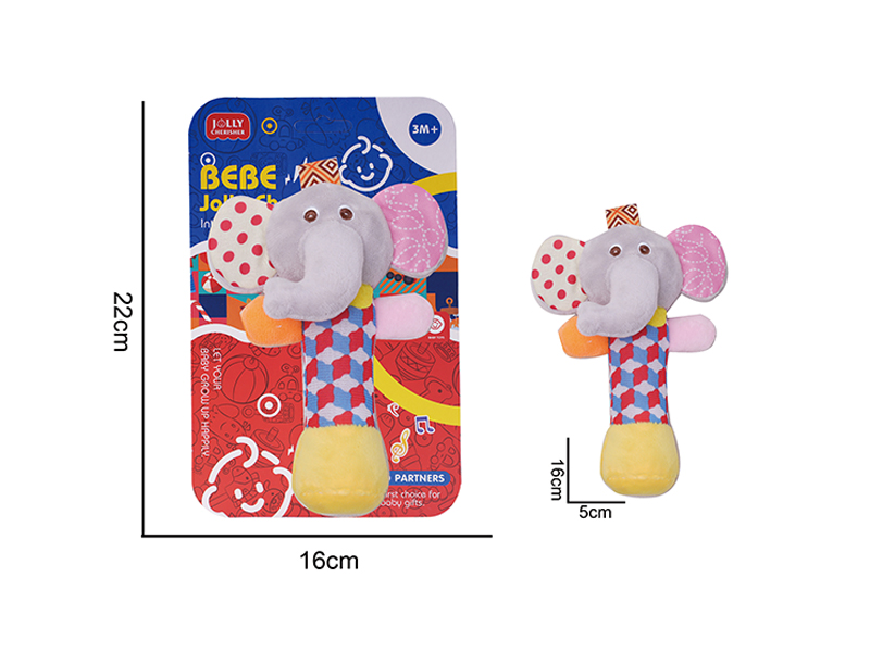 Baby Plush Soothing Elephant Handheld Stick