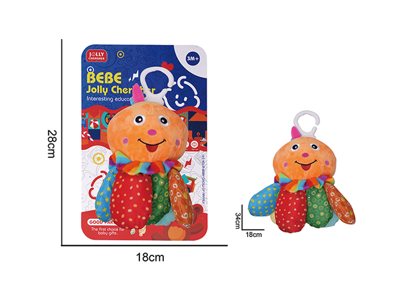 Baby Plush Soothing Octopus Ringing Music Bed Pendant