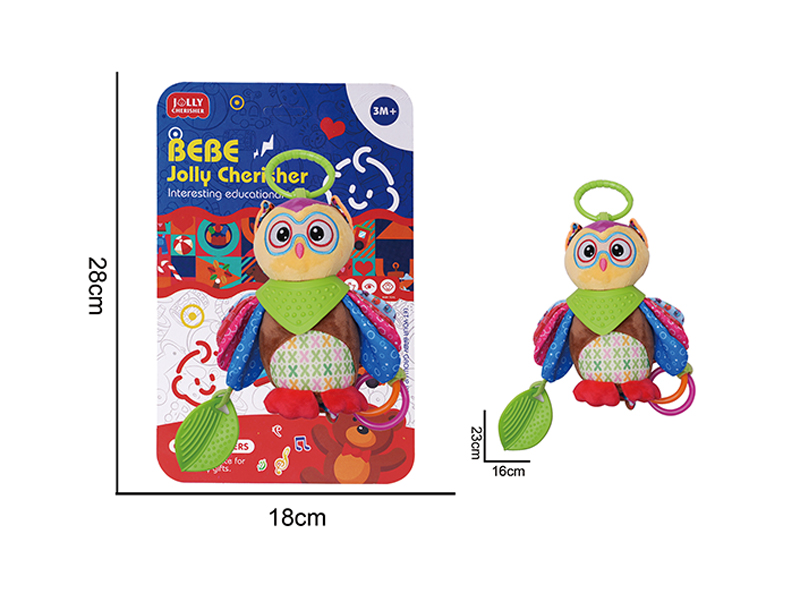 Baby Plush Soothing Owl Wind Chime Bed Pendant