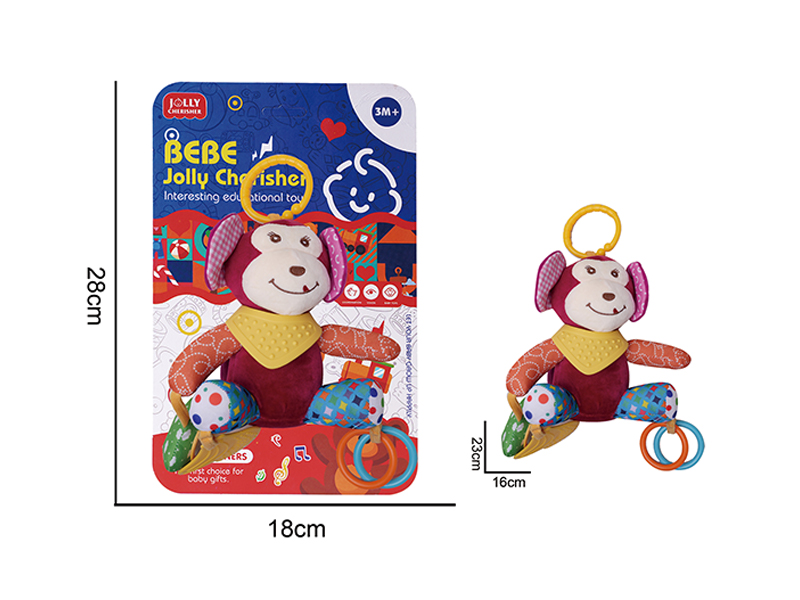 Baby Plush Soothing Monkey Wind Chime Bed Pendant