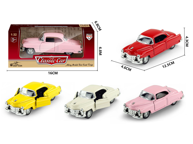 1:32 Alloy Pull Back Simulation Vintage Car Cadillac