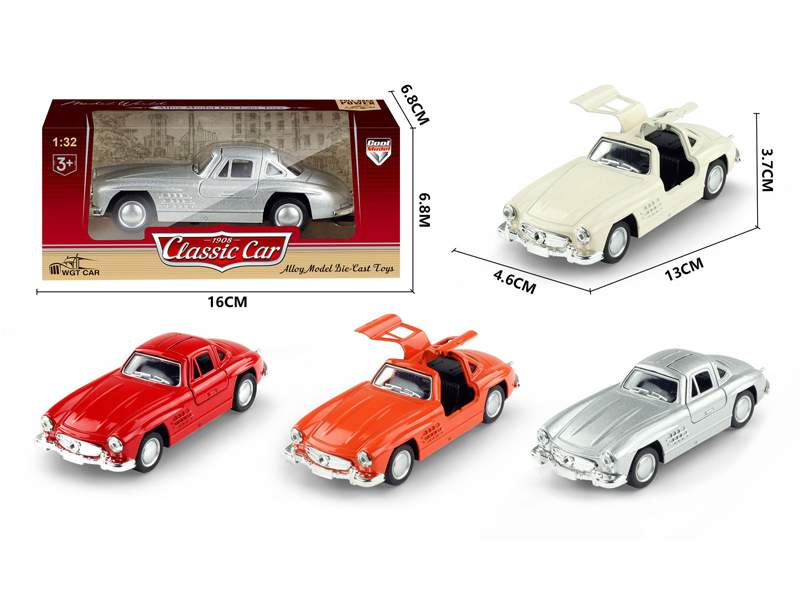 1:32 Alloy Pull Back Simulation Vintage Car Benz