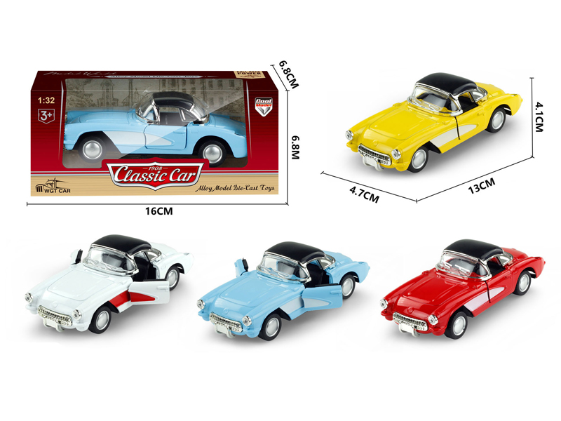 1:32 Alloy Pull Back Simulation Vintage Car Chevrolet