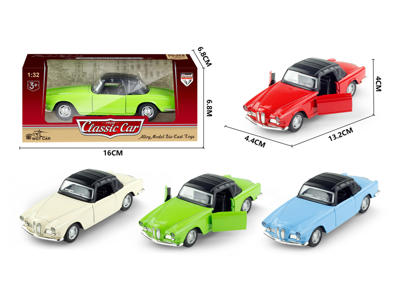 1:32 Alloy Pull Back Simulation Vintage Car BMW