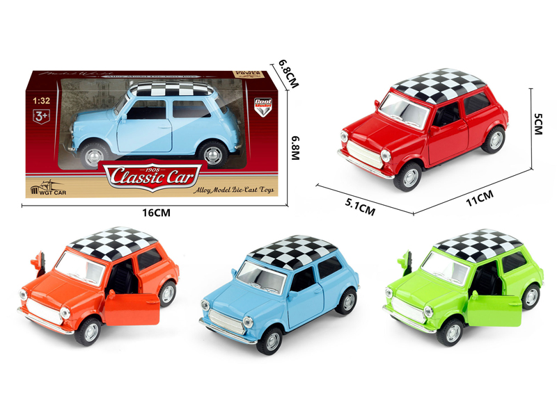 1:32 Alloy Pull Back Simulation Vintage Car
