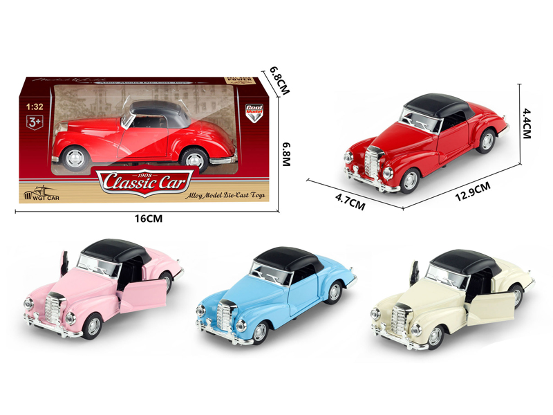 1:32 Alloy Pull Back Simulation Vintage Car Benz