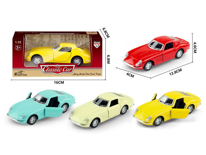 1:32 Alloy Pull Back Simulation Vintage Car Ferrari