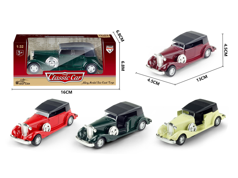 1:32 Alloy Pull Back Simulation Vintage Car Cadillac