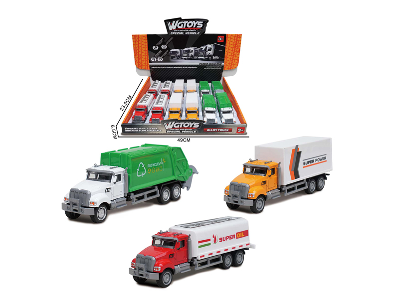 12Pcs Alloy Slide Truck